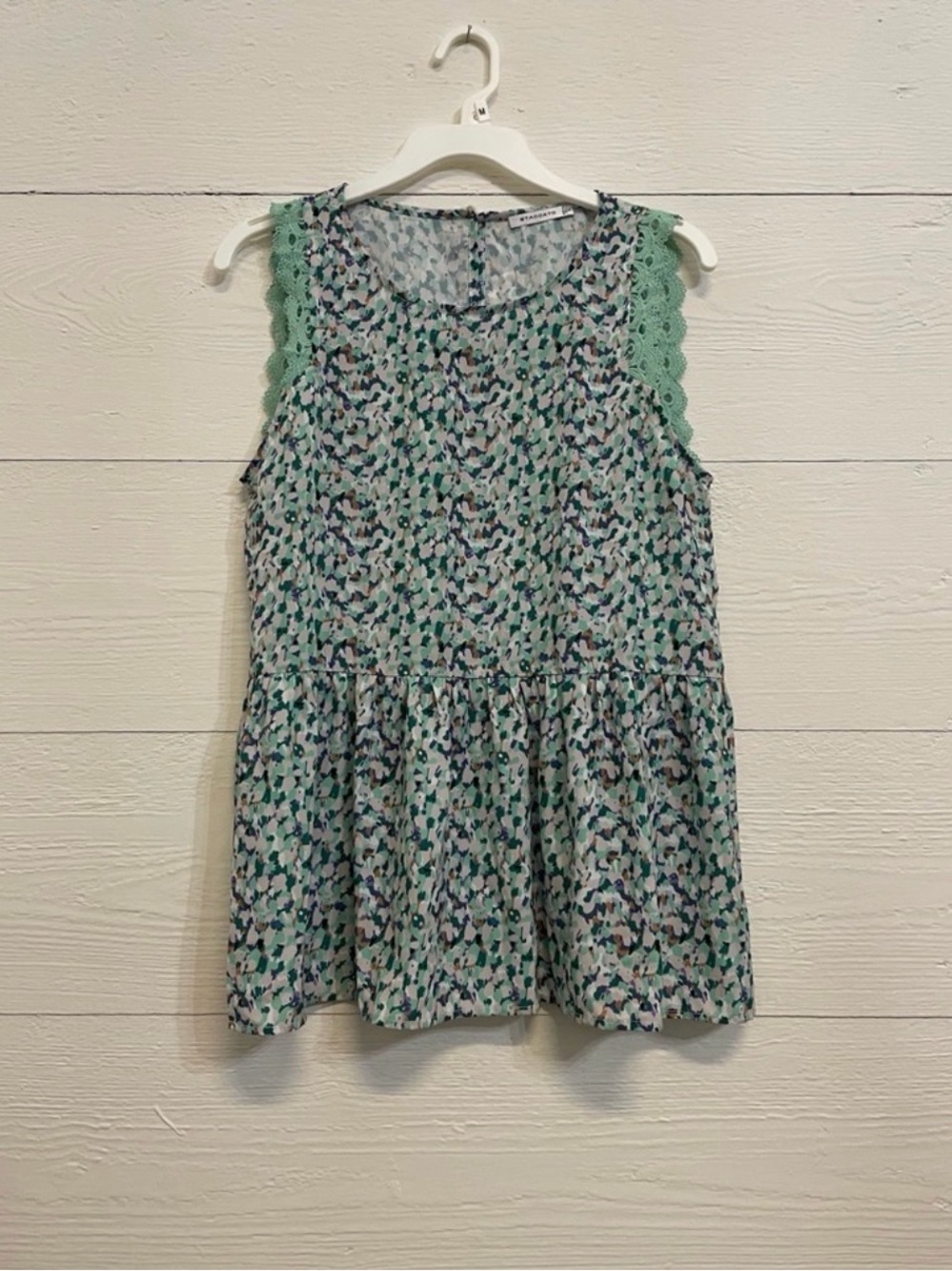 Staccato Mint, Teal & Purple Floral Sleeveless Top